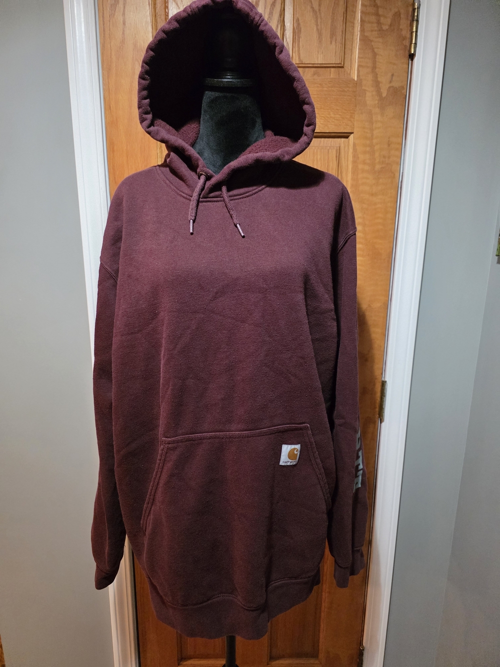 Carhartt Maroon Pullover Hoodie Rain Defender
